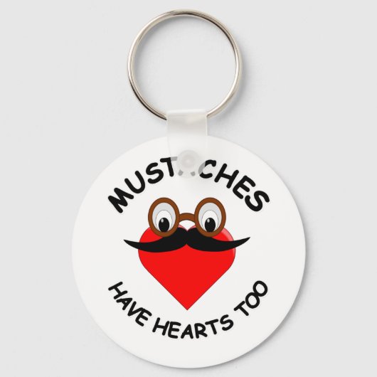 Porte-clés Les moustaches ont aussi des coeurs (Recto)