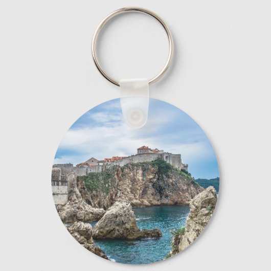 Porte-clés Les murs de Dubrovnik vue mer (Recto)