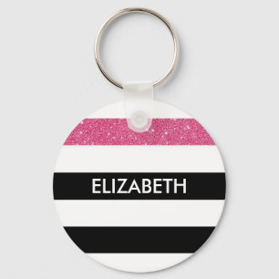 Porte-clés Les nouvelles nuances noires FAUX Pink Glitz et no
