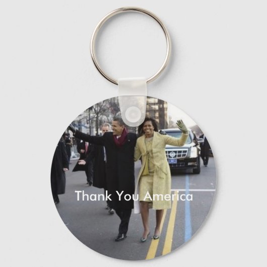 Porte-clés les Obama, l'Amérique Merci (Recto)