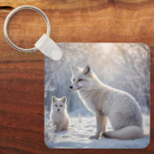 Porte-clés "Les obligations décongelées : le renard arctique (Recto)