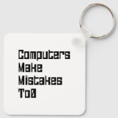 Porte-clés Les Ordinateurs Font Des Erreurs À 0 (Dos)