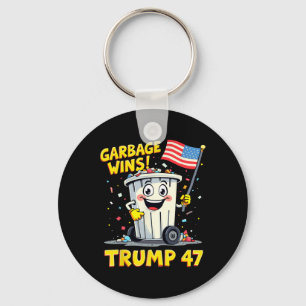 Porte-clés Les ordures gagnent Trump 47 Team Garbage Pour Tru