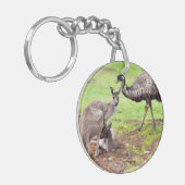 Porte-clés "Les Pals improbables : l'amitié Kangaroo et Emu" (Devant gauche)