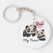 Porte-clés Les pandas I aiment ma Nana (Devant)