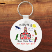 Porte-clés Les Parapros Ont Aussi Un Cours ! Crayons & School (Recto)