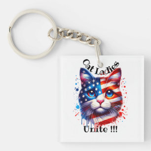 Porte-clés Les Patriotiques Kamala Chat Ladies Unite Walz