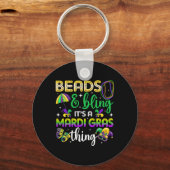 Porte-clés Les perles et la lessive C'est un Carnaval Mardi G (Recto)