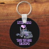 Porte-clés Les Petites Filles Aiment Leurs Dads Trucker (Recto)