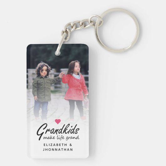 Porte-clés Les petits font la vie Grand Élégante Photo Grand- (Dos)