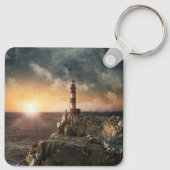 Porte-clés Les phares | Phare rouge et blanc (Dos)