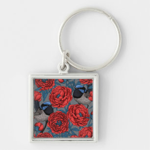 Porte-clés Les pivoines et les brunes
