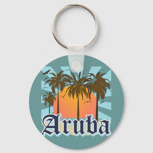 Porte-clés Les plages d'Aruba coucher de soleil