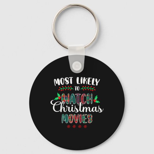 Porte-clés Les Plus Probables À Regarder Les Films De Noël Fa (Recto)