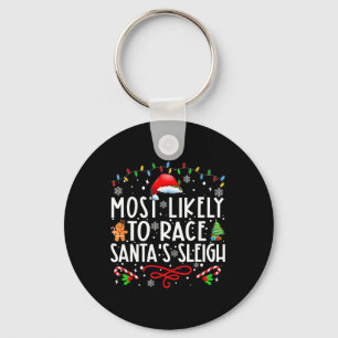 Porte-clés Les Plus Probables De Course Père Noël Sleigh Fami