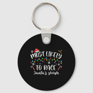 Porte-clés Les Plus Probables De Course Père Noël Sleigh Fami
