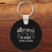 Porte-clés Les Plus Probables De Course Père Noël Sleigh Fami (Recto)