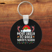 Porte-clés Les Plus Probables De Course Père Noël Sleigh Fami (Recto)