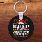Porte-clés Les Plus Probables Regarder Les Films De Noël Depu (Recto)
