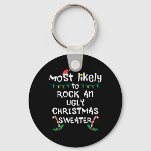 Porte-clés Les plus probables Rock laid Noël Noël famille Mat