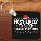 Porte-clés Les Plus Susceptibles De Dormir Pendant Les Vacanc (Recto)