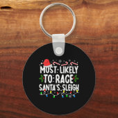 Porte-clés Les Plus Susceptibles De Faire Course Père Noël Un (Recto)