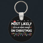 Porte-clés Les Plus Susceptibles De Jouer À Des Jeux Vidéo Su<br><div class="desc">Les Plus Susceptibles De Jouer À Des Jeux Vidéo Sur Le Joueur De Noël</div>