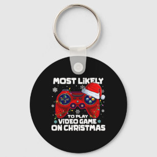Porte-clés Les Plus Susceptibles De Jouer Au Jeu Vidéo À Noël