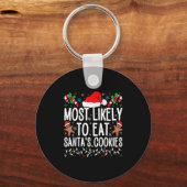 Porte-clés Les Plus Susceptibles De Manger Père Noël Cookie F (Recto)