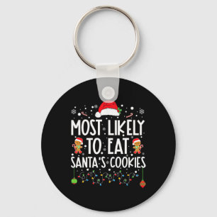 Porte-clés Les Plus Susceptibles De Manger Père Noël Cookies 