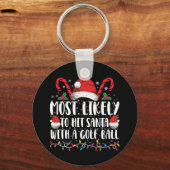 Porte-clés Les Plus Susceptibles De Toucher Père Noël Avec Un (Recto)