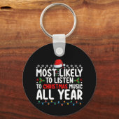 Porte-clés Les Plus Susceptibles D'Écouter De La Musique De N (Recto)