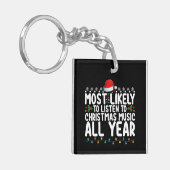 Porte-clés Les Plus Susceptibles D'Écouter De La Musique De N (Devant gauche)