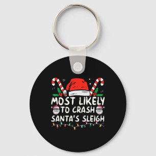 Porte-clés Les Plus Susceptibles D'Écraser Père Noël Sleigh C
