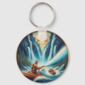 Porte-clés Les pompiers ont chargé sur leur bateau (Recto)