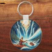 Porte-clés Les pompiers ont chargé sur leur bateau (Recto)