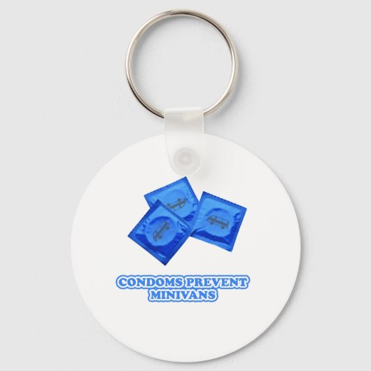Porte-clés Les préservatifs préviennent les minibus (Recto)
