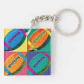 Porte-clés Les quatre football dans différentes couleurs (Dos)