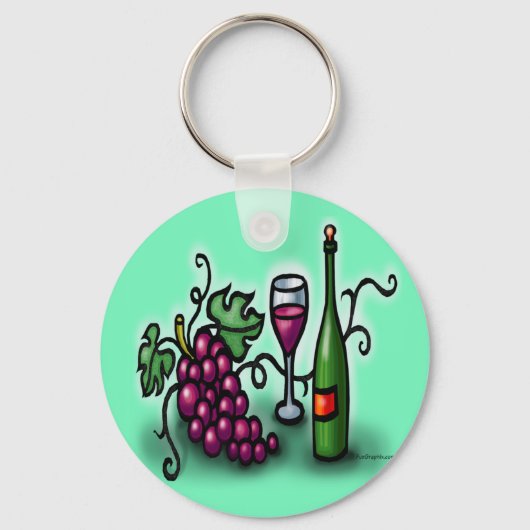 Porte-clés Les raisins au vin (Recto)