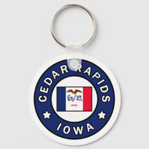 Porte-clés Les rapides de cèdre Iowa