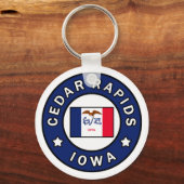 Porte-clés Les rapides de cèdre Iowa (Recto)