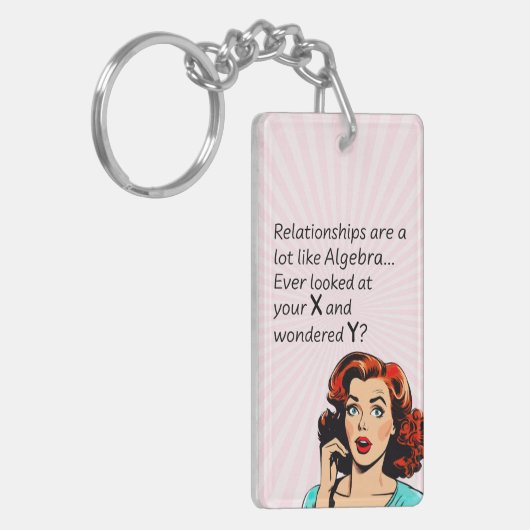 Porte-clés Les relations sont comme Algebra Funny Quip (Devant gauche)