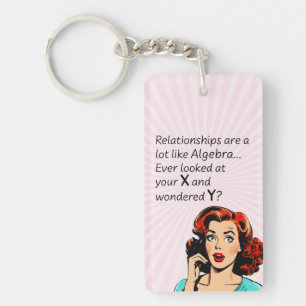 Porte-clés Les relations sont comme Algebra Funny Quip