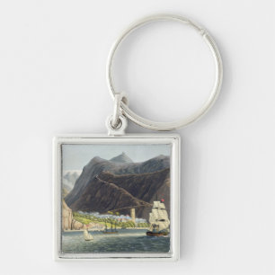 Porte-clés Les routes, Ste.Hélène, gravée par Robert Havell (