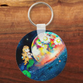 Porte-clés Les sirènes dans l'espace (Recto)