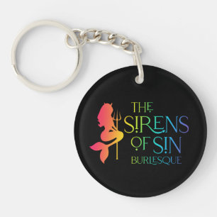 Porte-clés Les sirènes de Sin Rainbow Logo Keychain