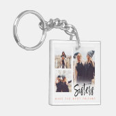 Porte-clés Les soeurs font du meilleur collage de photos pour (Devant gauche)