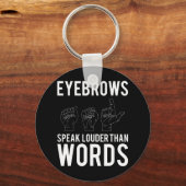Porte-clés Les sourcils Parlent Plus Haut Que Les Mots Sourds (Recto)