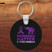 Porte-clés Les souvenirs comptent Alzheimer - Eléphant pourpr (Verso)