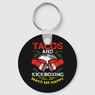 Porte-clés Les Tacos Et Le Kickboxing Me Rendent Heureux Mma